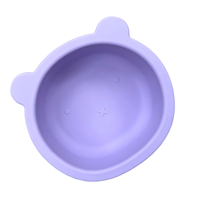 Bear Silicone Suction Bowl - Purple