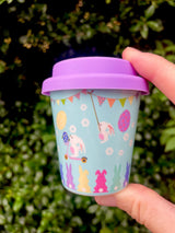 SECONDS SALE! Easter Bunny Babychino Cup - (Purple/Green) - Straw Included