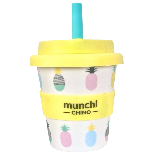 SECONDS SALE! Pineapple Design Babychino Cup - straw included