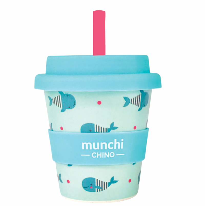 Whale Design Babychino Cup - Straw Included