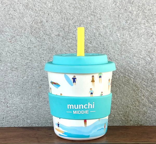 Beach Middie Single Cup (8oz/240ml) Yellow Straw Included