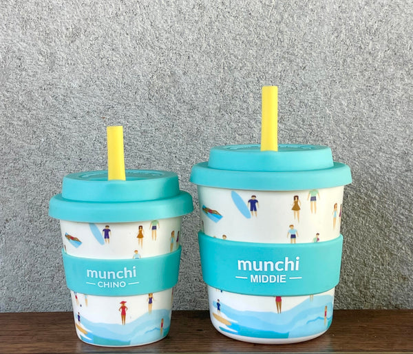 Beach Middie and Babychino Cup Bundle - Yellow Straw