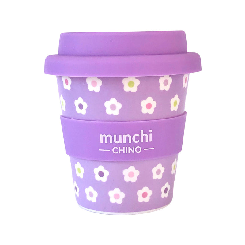 purple flower daisy babycino cup