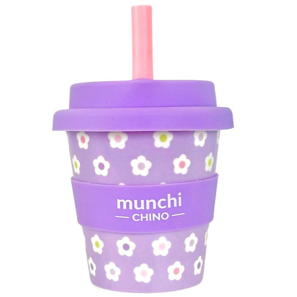 Flower Design Babychino Cup - Straw Included
