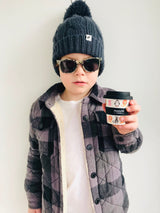 boy holding munchi zoo design babychino cup