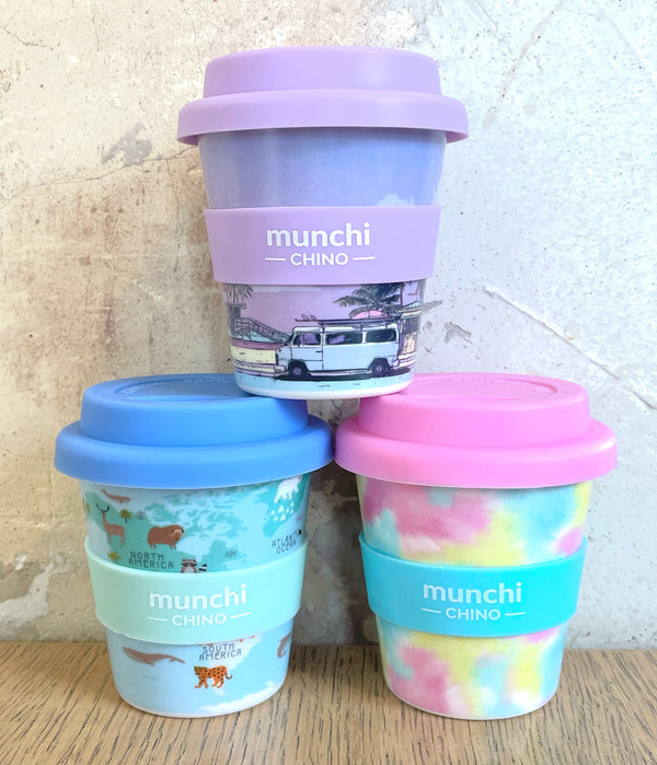 Tie Dye (Pink Lid) Babychino Cup - Straw Included